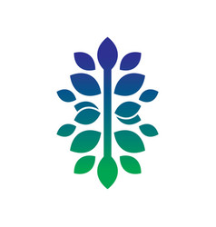 Abstract leaf nature eco logo Royalty Free Vector Image