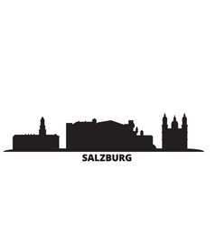 Austria Salzburg City Skyline Isolated