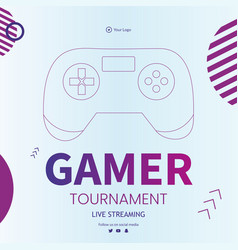 Banner Design Of Gamer Tournament Live Streaming