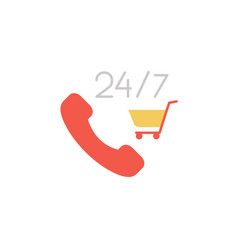 E-commerce Phone Grocery Cart Color Icon