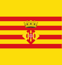 Flag Of Girona Is A Province Of Spain