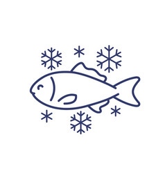 Frozen Fish Line Icon