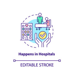 Happens In Hospitals Concept Icon