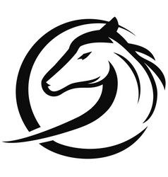 Horse Logo In Black And White