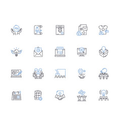 Social Tech Line Icons Collection Nerking