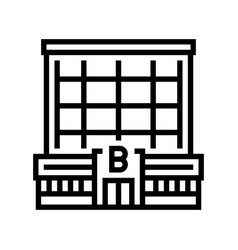 Urban Bank Building Line Icon