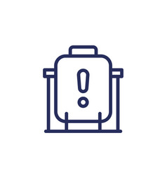 Empty Gas Storage Tank Line Icon