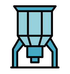 Factory Equipment Icon Flat