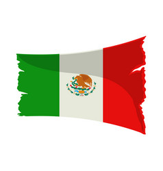 Mexico Flag With Torn Edges