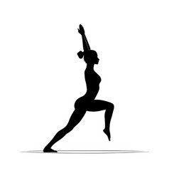 Yoga Meditation Silhouette On White Background