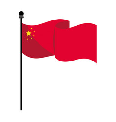 China Flag In Pole