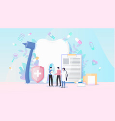 Heath And Dental Insurance Flat Concept