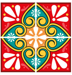 Mexican Talavera Tile Seamless Pattern