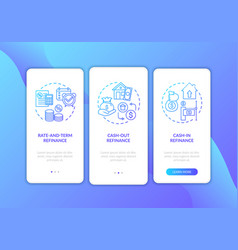 Mortgage Refinance Types Onboarding Mobile App
