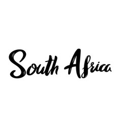 South Africa Lettering Handwritten Country Name