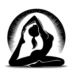 Yoga Meditation Silhouette On White Background