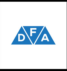 Fda Triangle Shape Logo Design On White