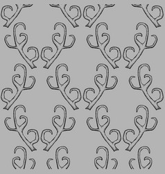 Seamless Pattern With Deer Antlers