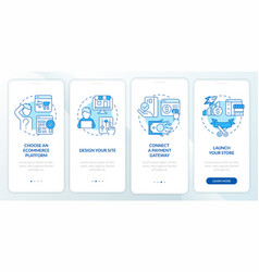 Starting Online Store Blue Onboarding Mobile App