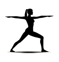 Yoga Meditation Silhouette On White Background