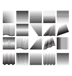 Line Fade Pattern Collection Faded Halftone Black