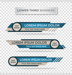 Stylish Blue Geometric Lower Third Banner