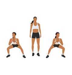 Woman Doing Side To Squats Exercise