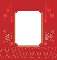 Red Background And Gold Line Chinese Theme