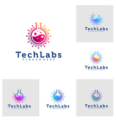 Set Of Tech Lab Logo Template Creative Lab Logo