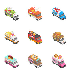 City Service Icons Set Isometric Style