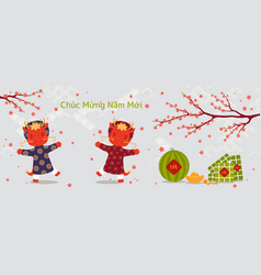 2024 Vietnamese New Year Tet Cute Dragons Design