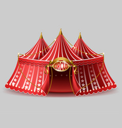 3d Realistic Circus Tent With Signboard