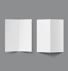 Blank Half Fold Brochure Template For Presentation