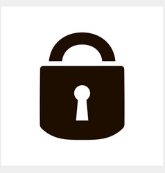 Lock Icon Isolated Stencil Clipart Stock