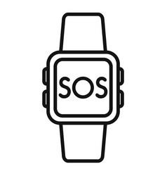 Sos Smartwatch Signal Icon Outline Number