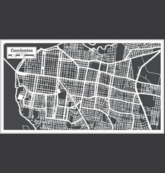 Corrientes Argentina City Map In Black And White