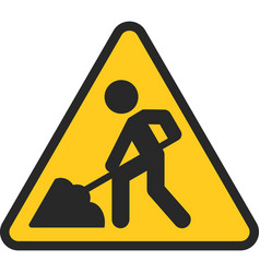 Construction Ahead Sign Icon Traffic Sign