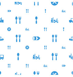 Fork Icons Pattern Seamless White Background