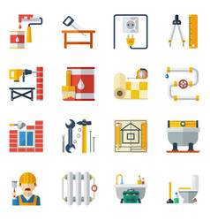 Home Repair Flat Icons Collection