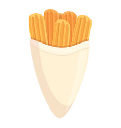 Dish Churro Icon Cartoon Pastry Food