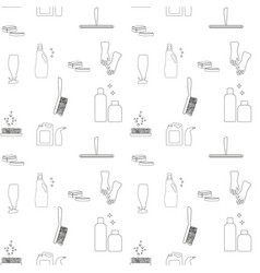 Maid Service Icons Pattern Housework Cleaning