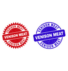 Venison Meat Round And Rosette Stamp Seals