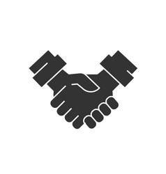 Care Hand Shake Icon Black