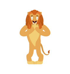 Lion Scared Omg Wild Animal Oh My God Emoji