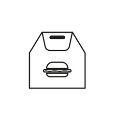 Fast Food Delivery Take Away Paper Bag Icon