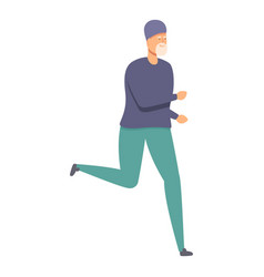 Morning Person Run Icon Cartoon Nature