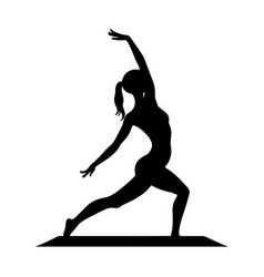 Yoga Meditation Silhouette On White Background