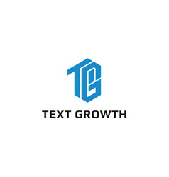 Abstract Initial Letter Tg Or Gt Logo In Blue