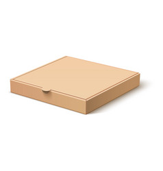 Closed Pizza Box Realistic Cardboard Package