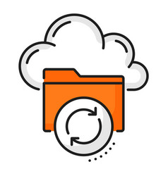 Color Database Network Server Cloud Storage Icon